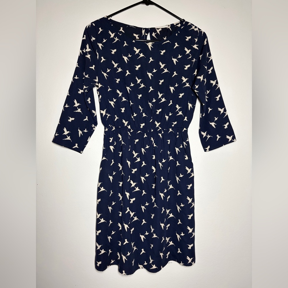 Everly Anthropologie Bird Print Mini Dress
